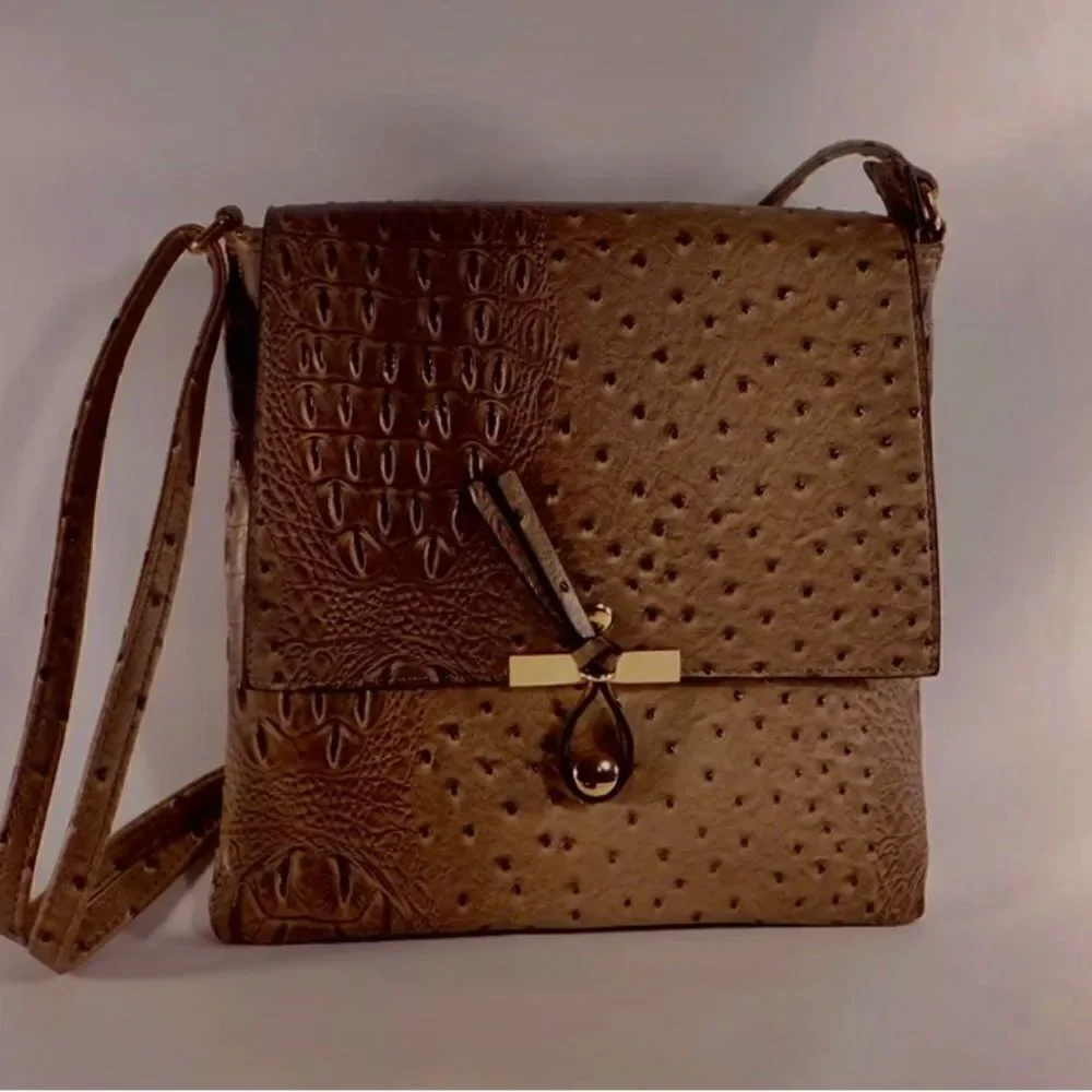 Vegan Alligator Crossbody Purse - Picture 1 of 6